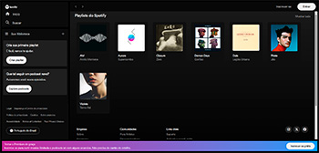 Spotify Dev  - Interface visual